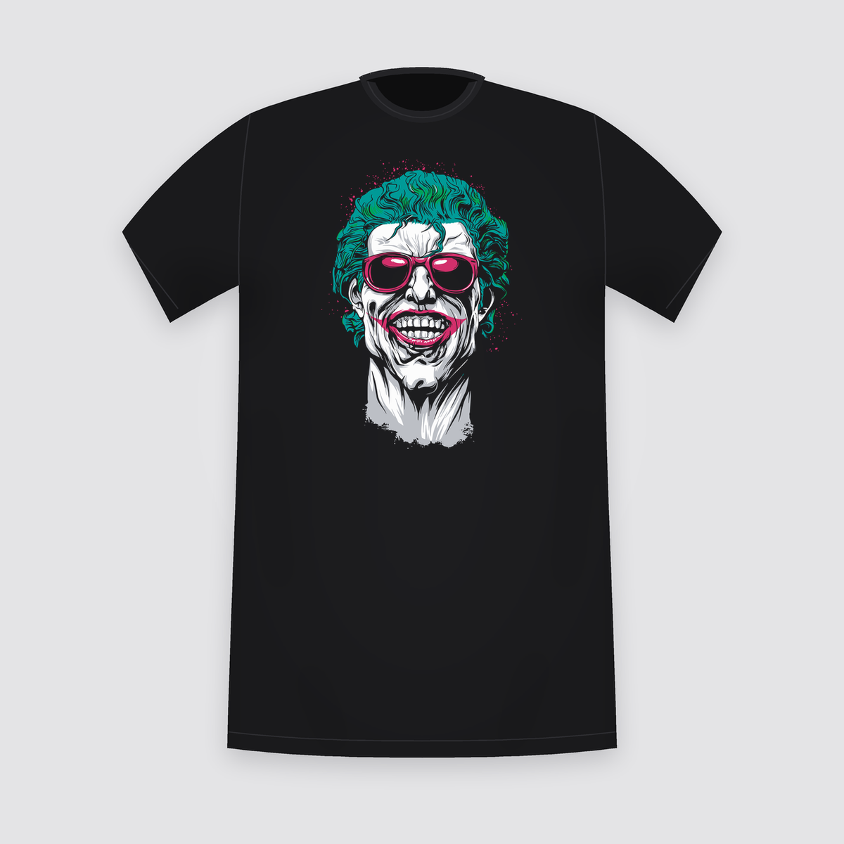 DC Joker Pink Sunglasses Black T-Shirt
