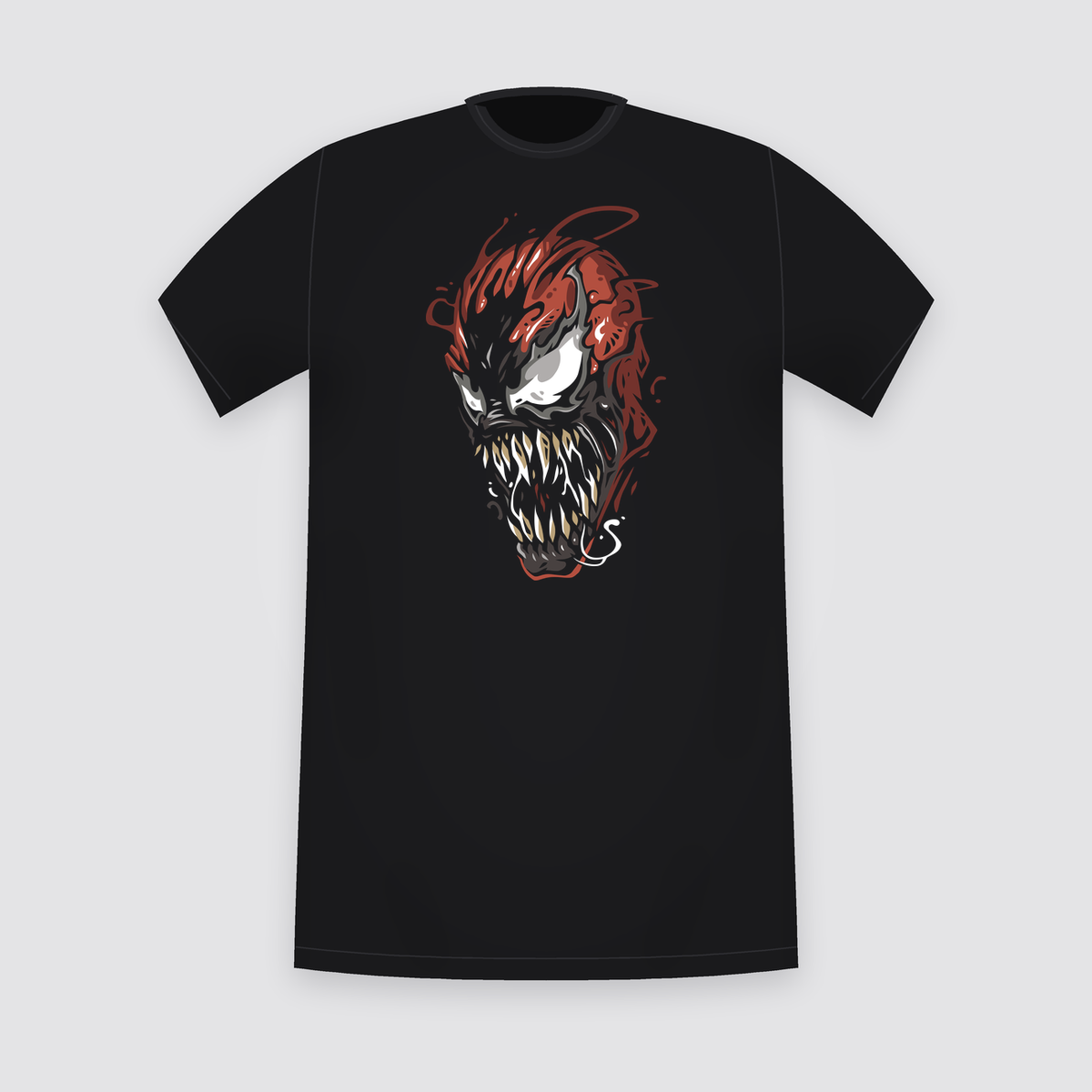 Marvel Carnage Fanged Portrait Black T-Shirt