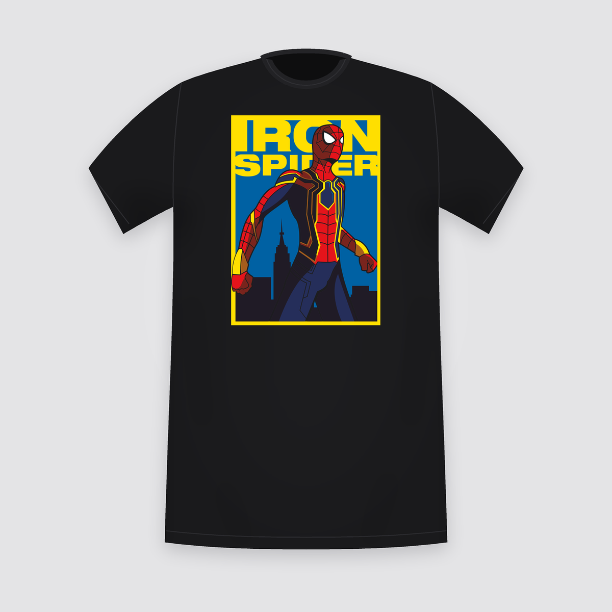 Marvel Iron Spider Poster Black T-Shirt