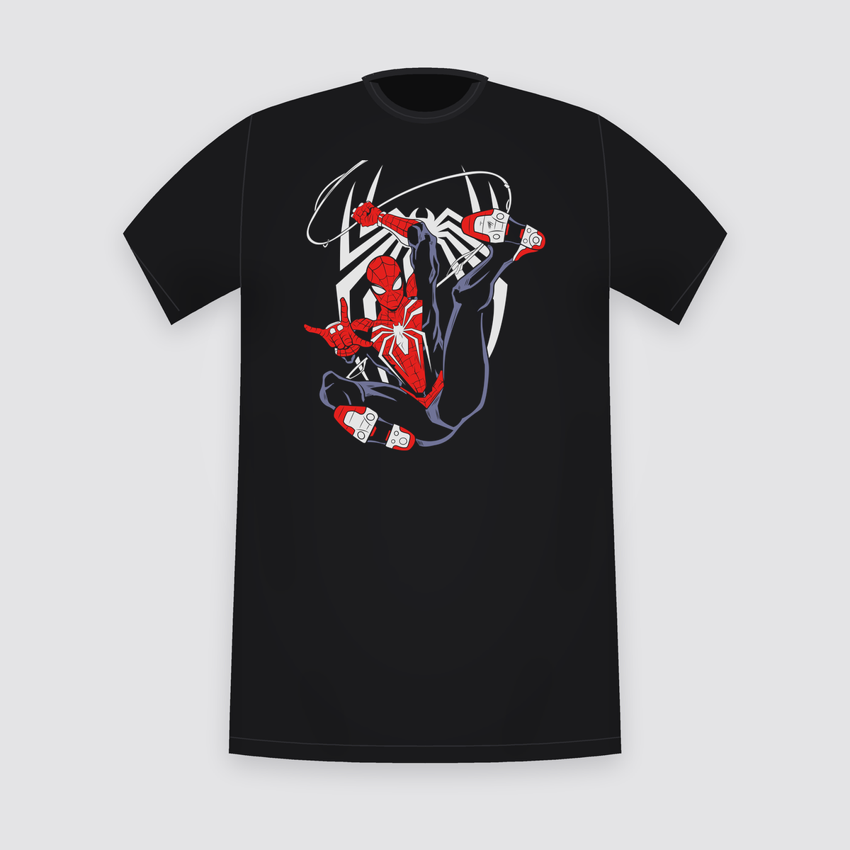 Marvel Spider-Man Advanced Suit Venom Emblem Black T-Shirt