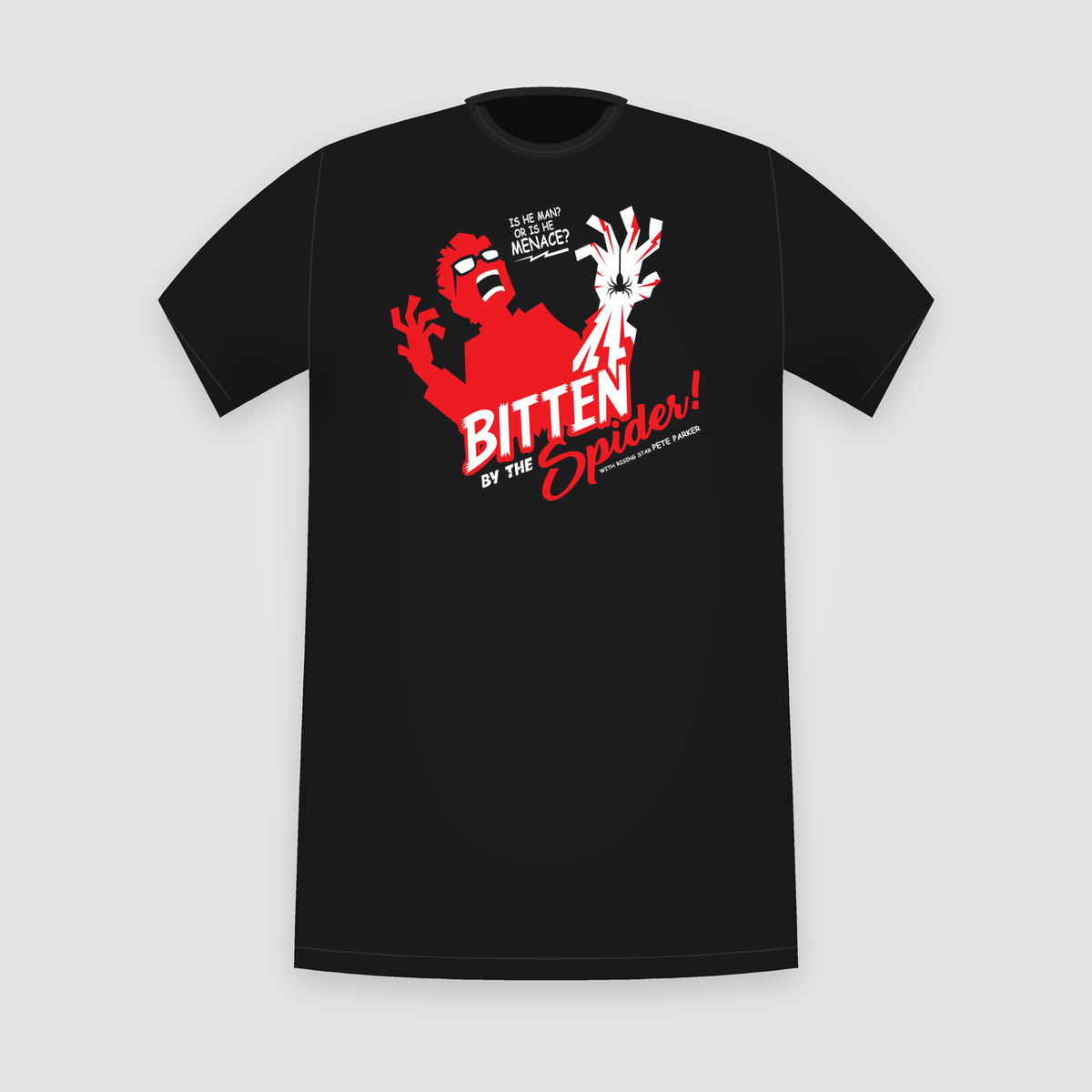 Marvel Spider-Man Bitten by the Spider Black T-Shirt