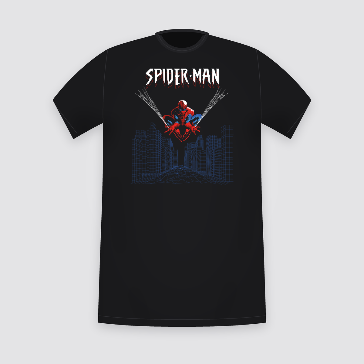Marvel Spider-Man City Swing Black T-Shirt