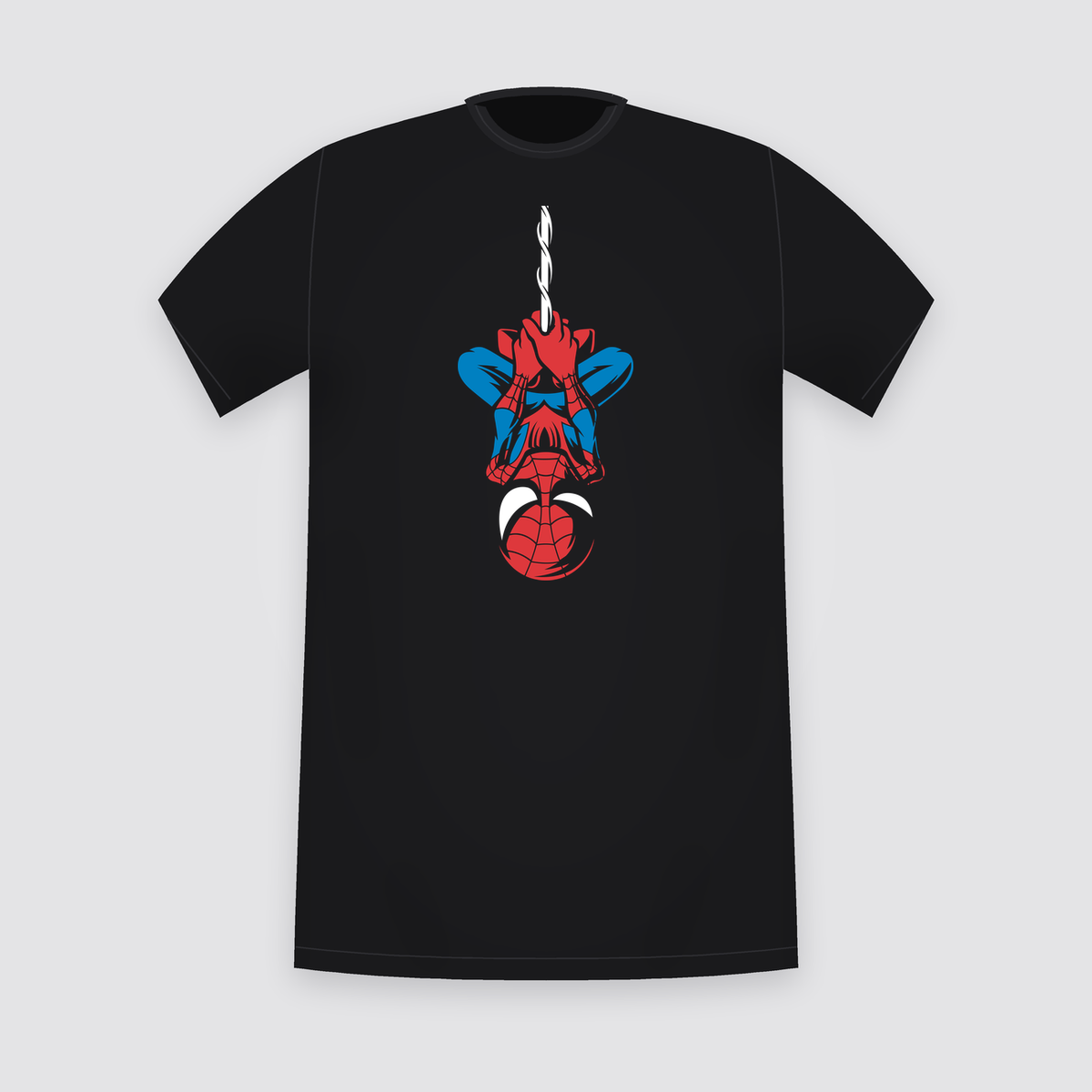 Marvel Spider-Man Upside Down Black T-Shirt