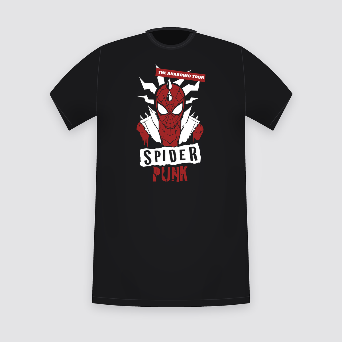 Marvel Spider-Punk Anarchic Tour Black T-Shirt
