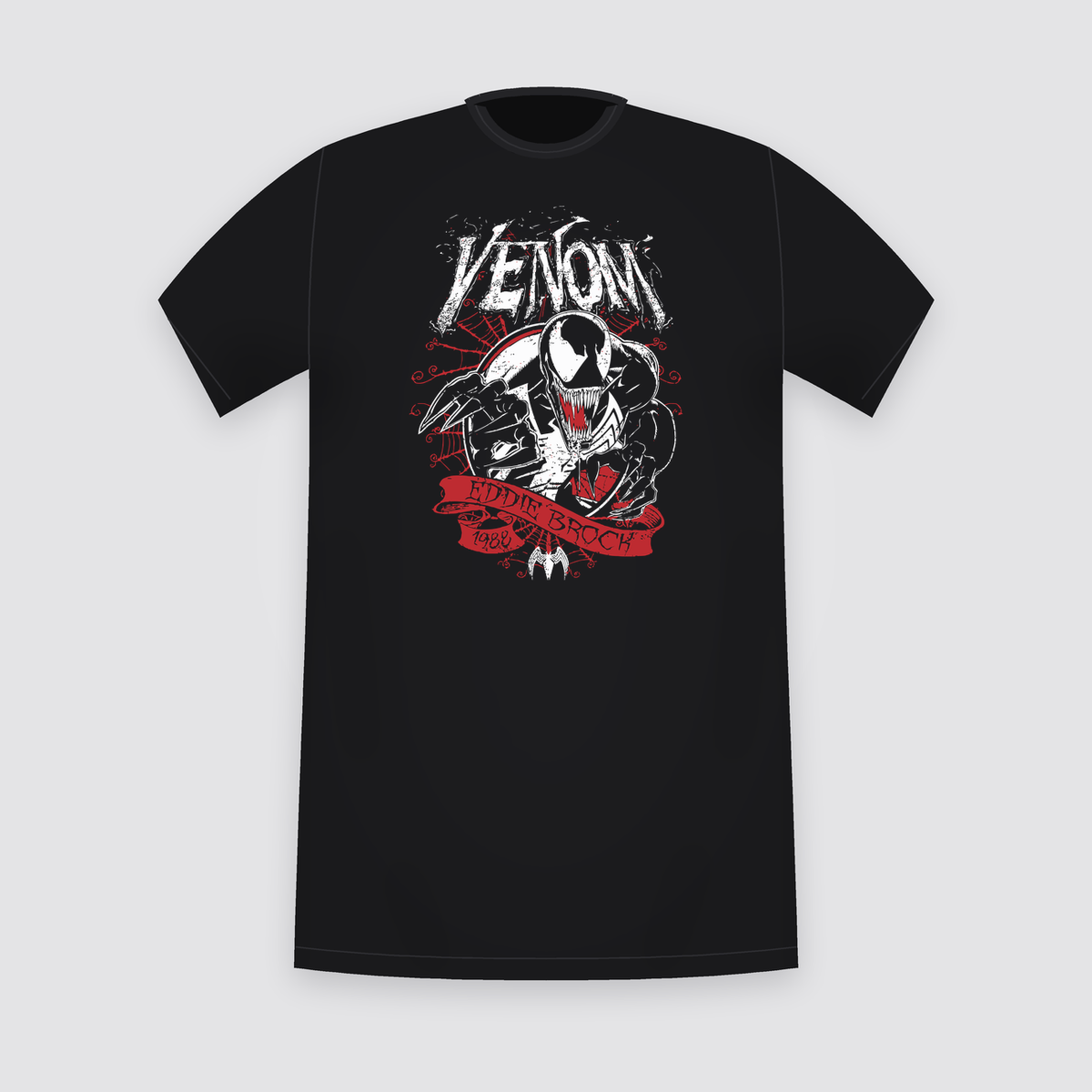 Marvel Venom Eddie Brock Banner Black T-Shirt