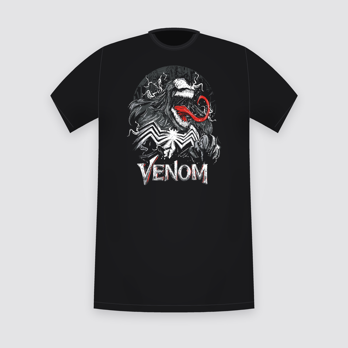 Marvel Venom Logo Portrait Black T-Shirt