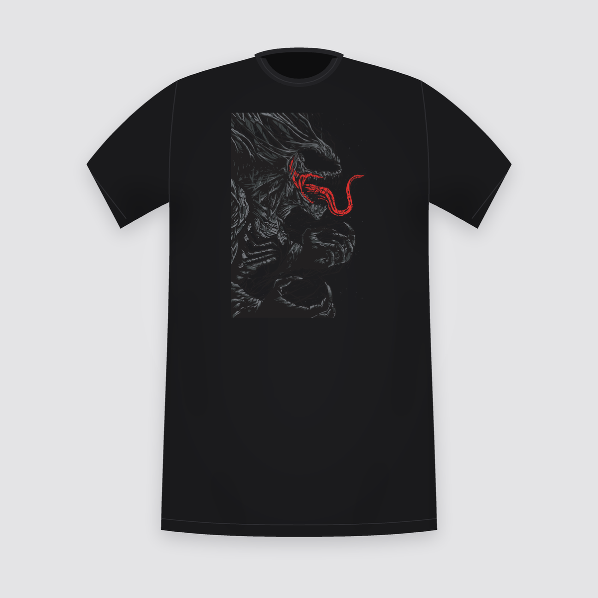 Marvel Venom Shadow Sketch Black T-Shirt