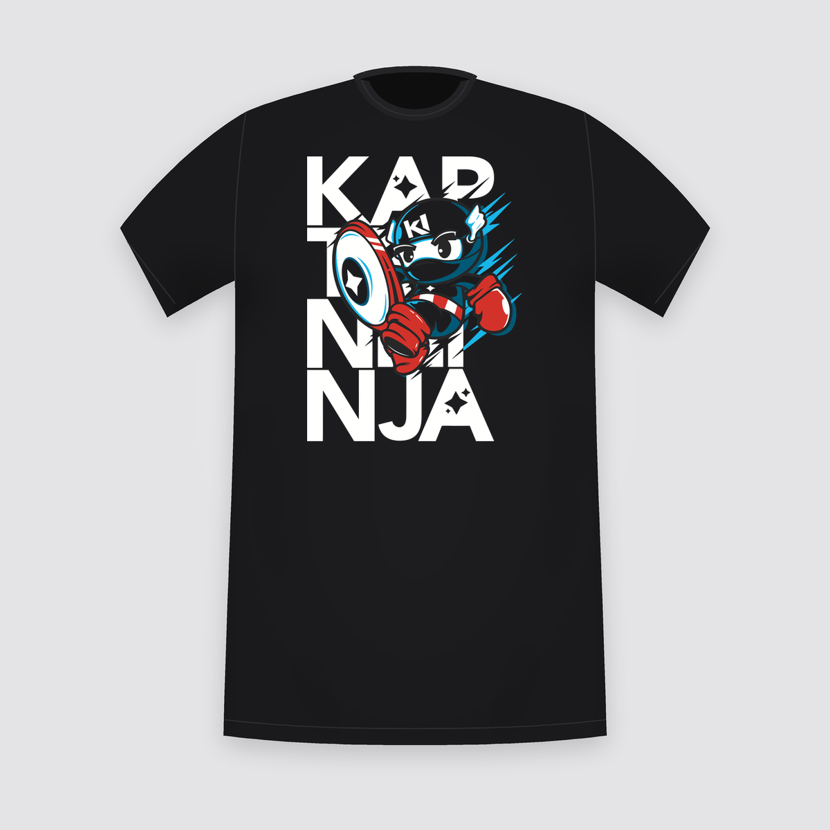 Ninja Star Shield Graphic Black T-Shirt