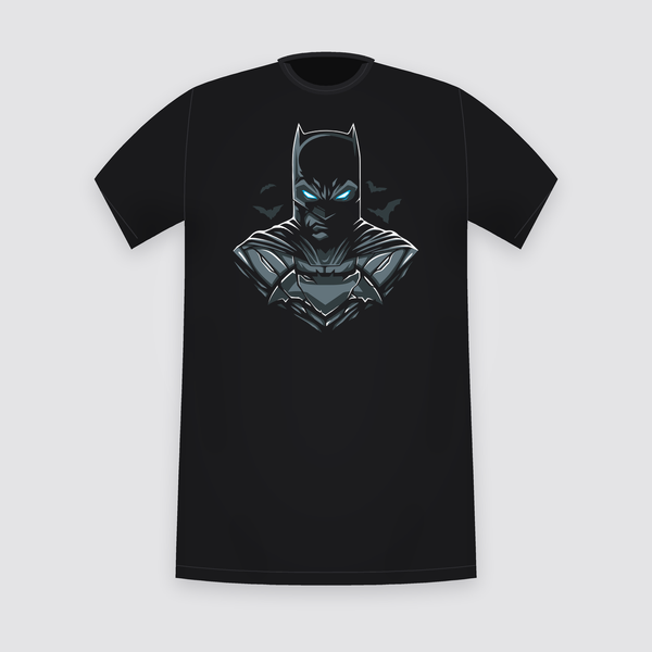 DC Batman Dark Portrait Black T-Shirt