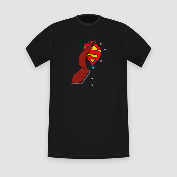 DC Superman Shirt Reveal Black T-Shirt