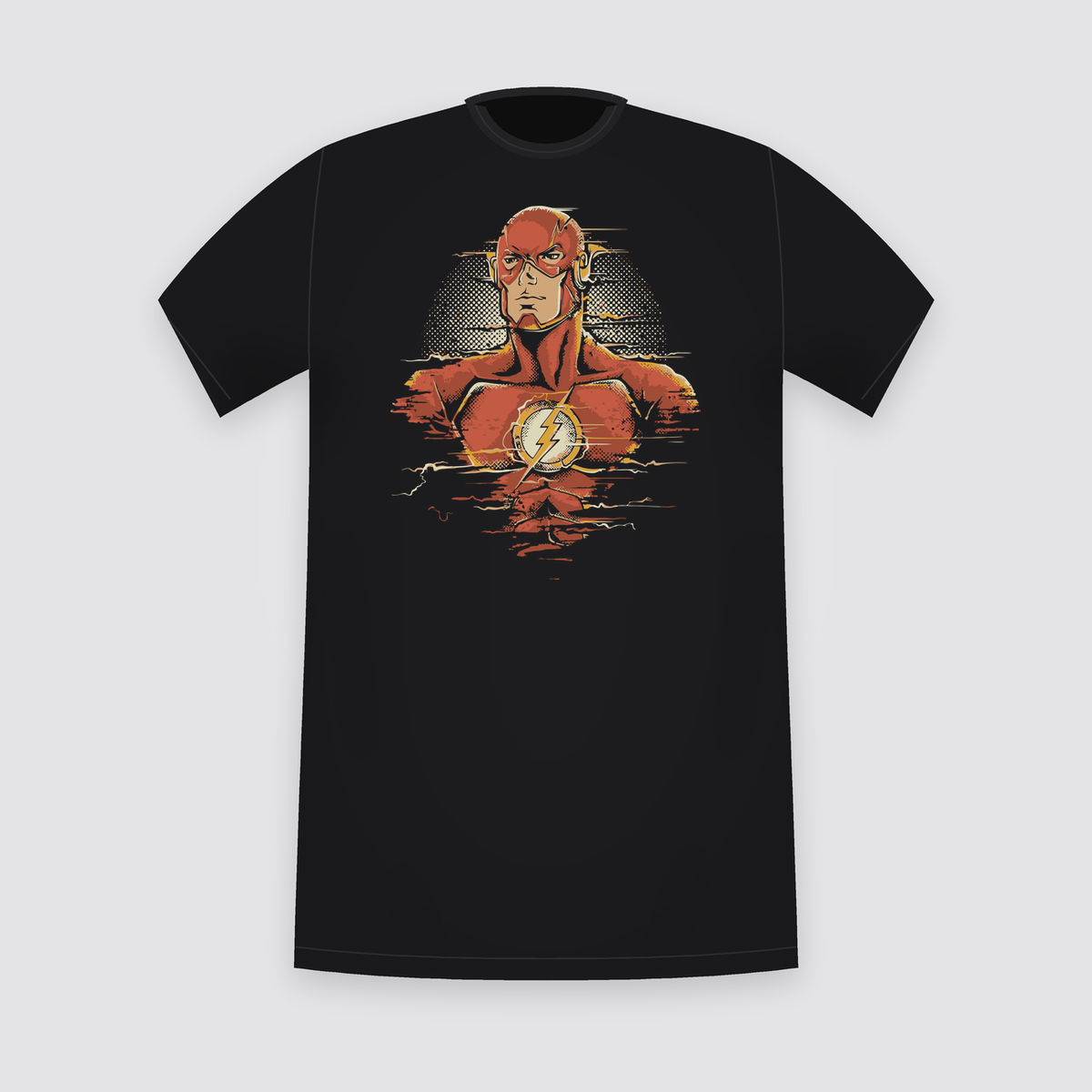 DC The Flash Portrait Black T-Shirt