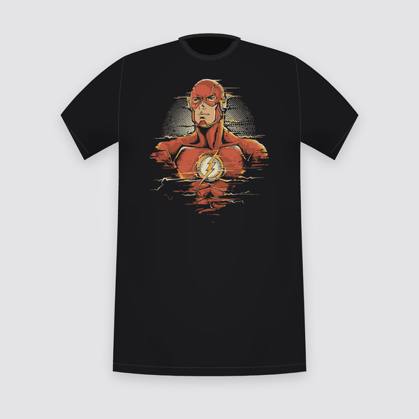 DC The Flash Portrait Black T-Shirt