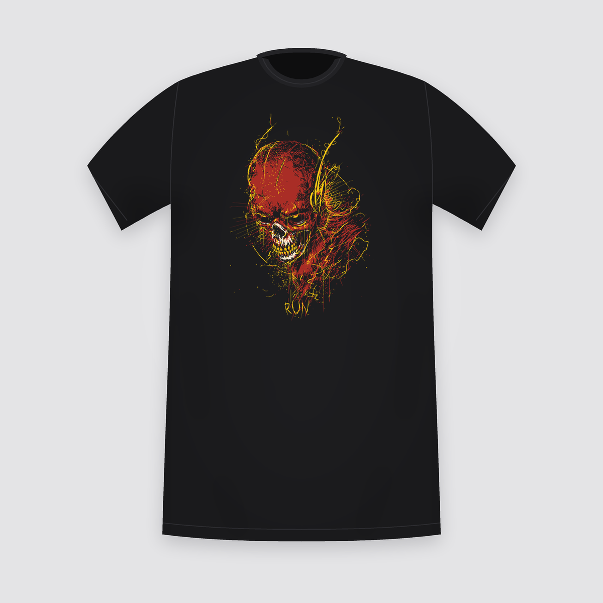 DC The Flash Skull Run Black T-Shirt