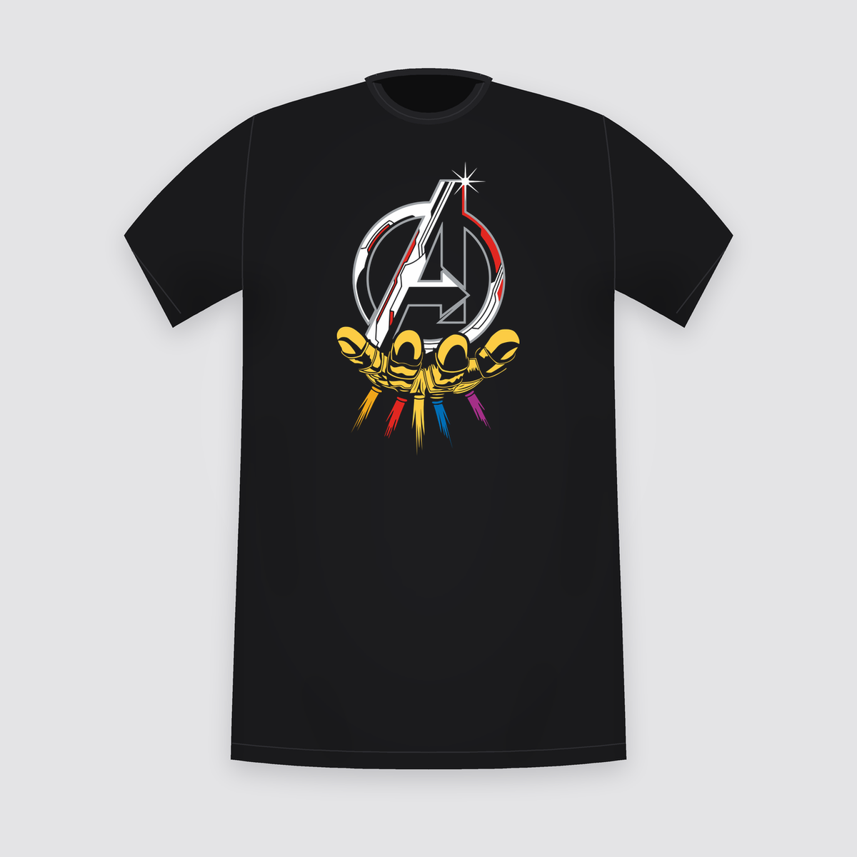 Marvel Avengers Infinity Gauntlet Logo Black T-Shirt