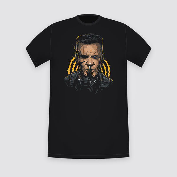 Marvel Cable Portrait Black T-Shirt