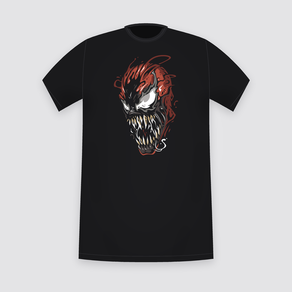 Marvel Carnage Fanged Portrait Black T-Shirt