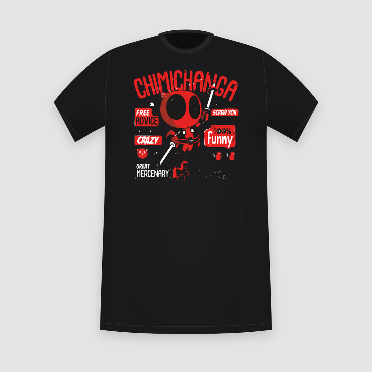Marvel Deadpool Chimichanga Black T-Shirt