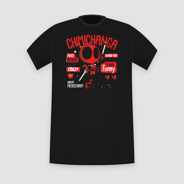 Marvel Deadpool Chimichanga Black T-Shirt
