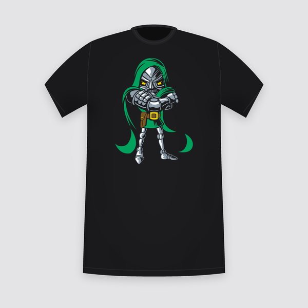 Marvel Doctor Doom Chibi Black T-Shirt