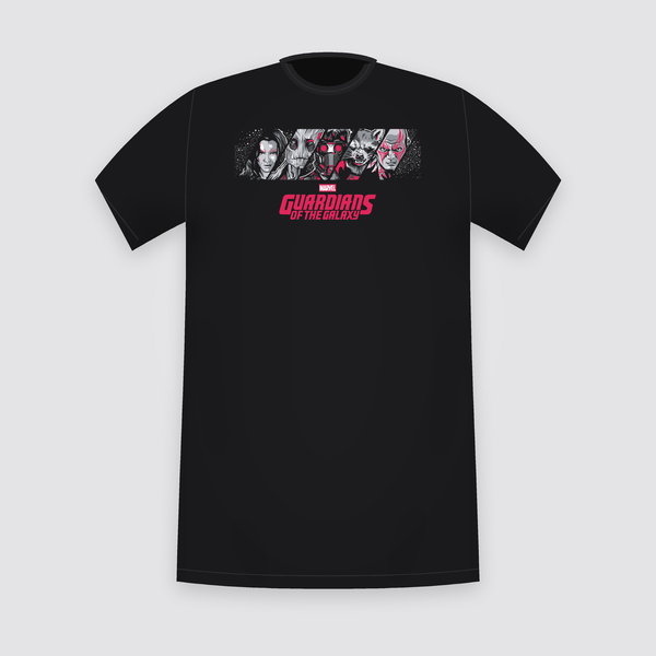 Marvel Guardians of the Galaxy Banner Logo Black T-Shirt