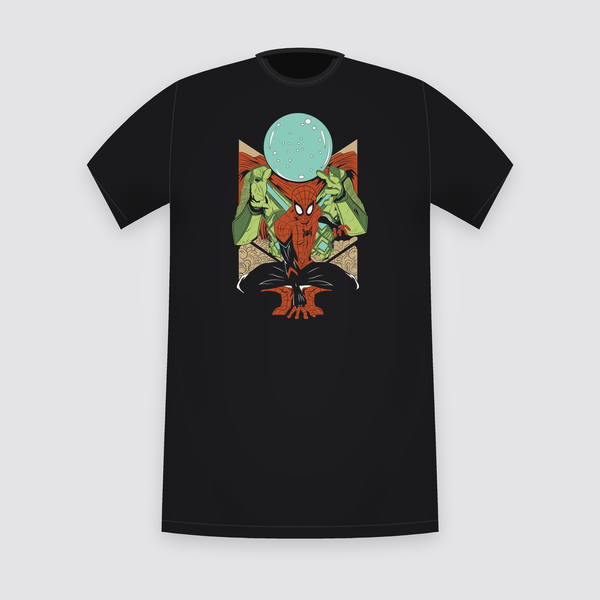 Marvel Mysterio and Spider-Man Black T-Shirt
