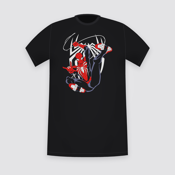 Marvel Spider-Man Advanced Suit Venom Emblem Black T-Shirt