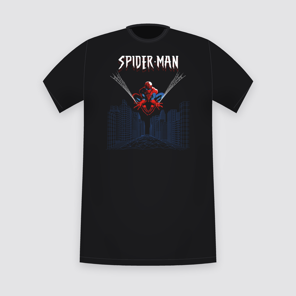 Marvel Spider-Man City Swing Black T-Shirt