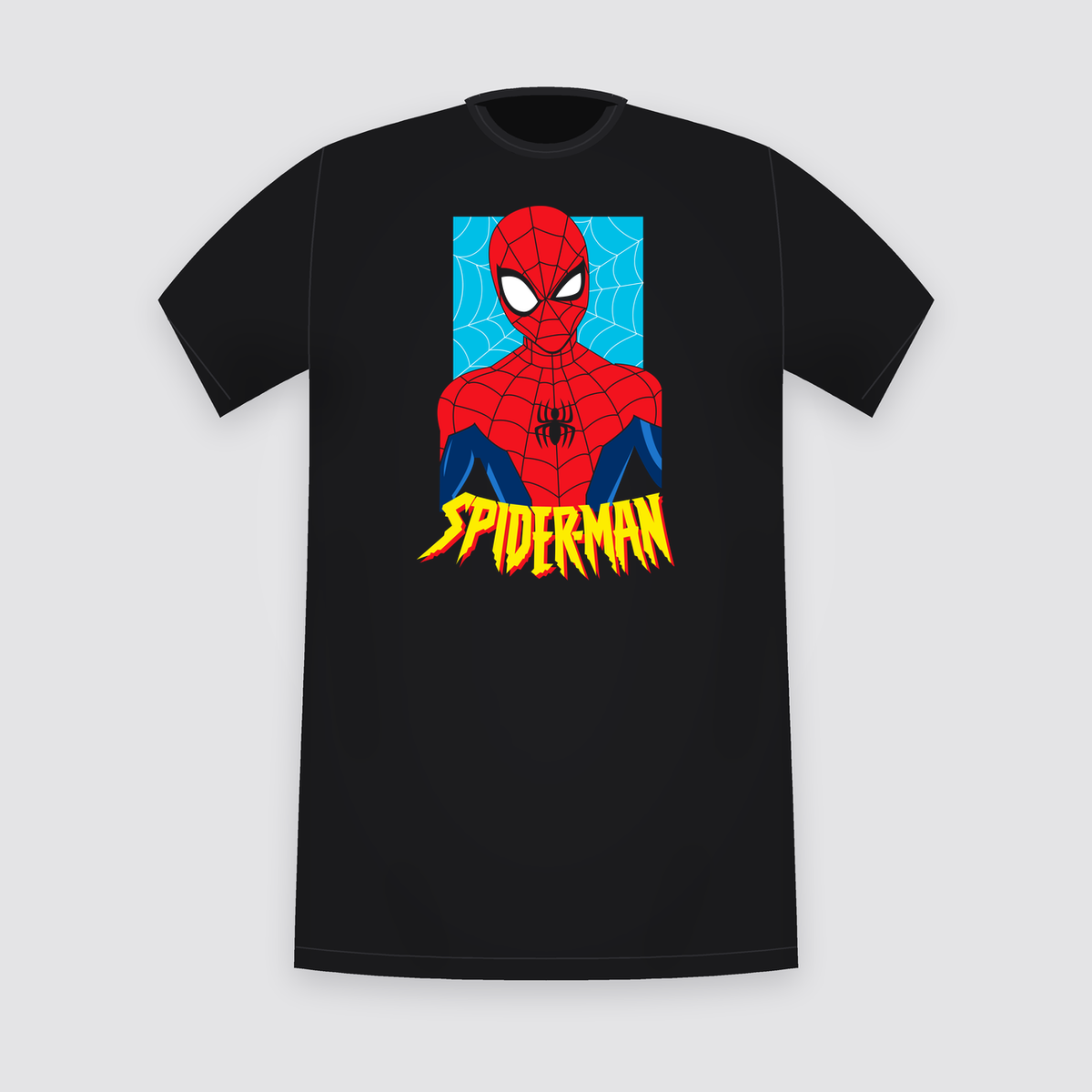 Marvel Spider-Man Classic Bust Logo Black T-Shirt