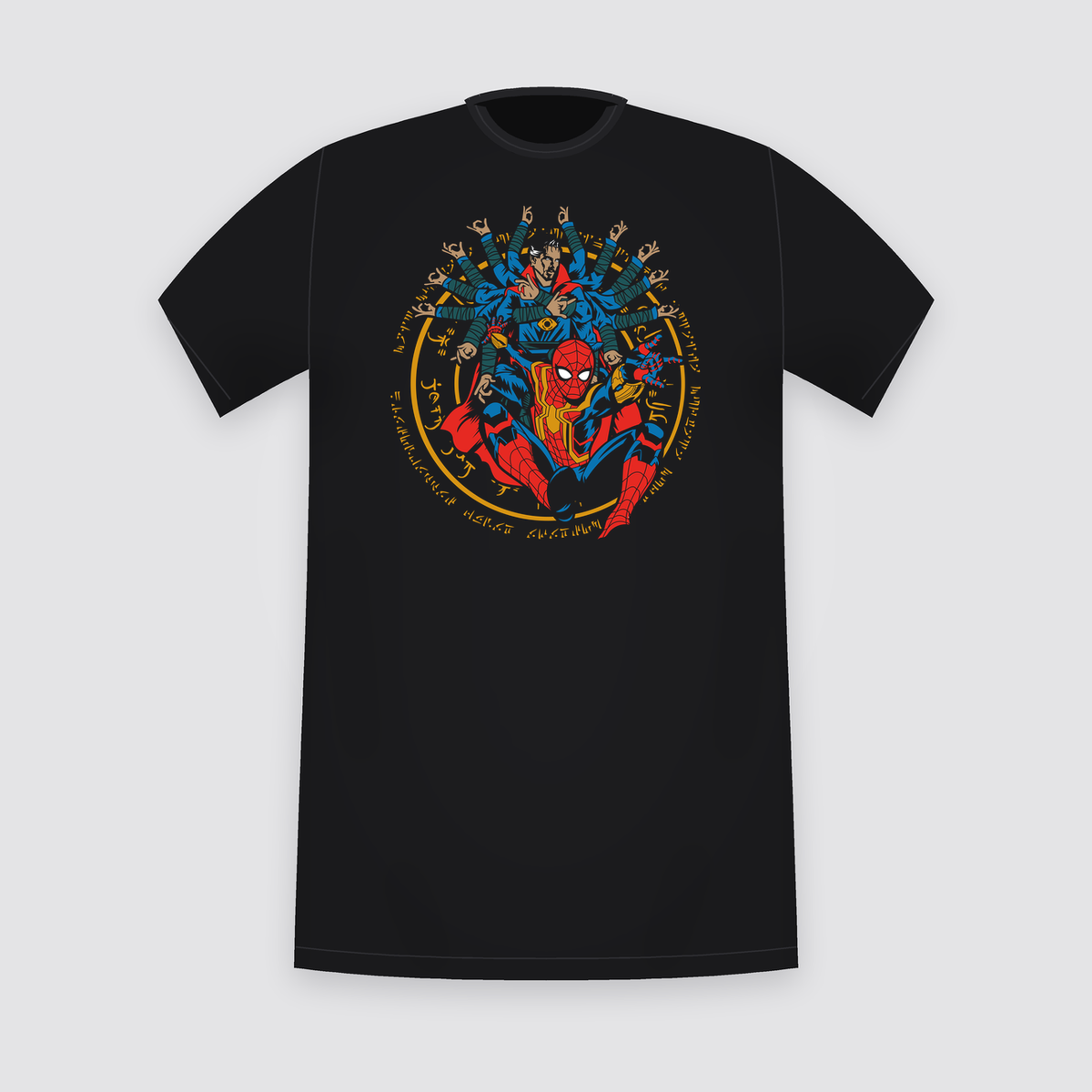 Marvel Spider-Man Doctor Strange Mystic Circle Black T-Shirt