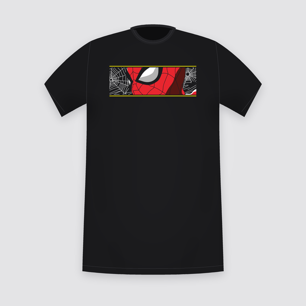 Marvel Spider-Man Eyes Banner Black T-Shirt