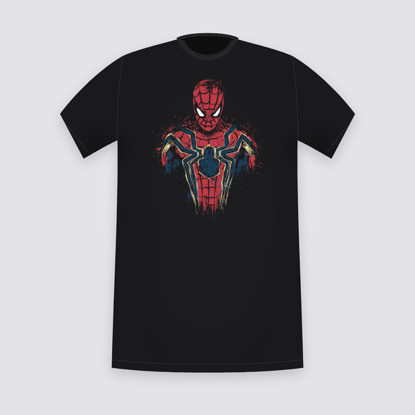Marvel Spider-Man Iron Spider Bust Black T-Shirt