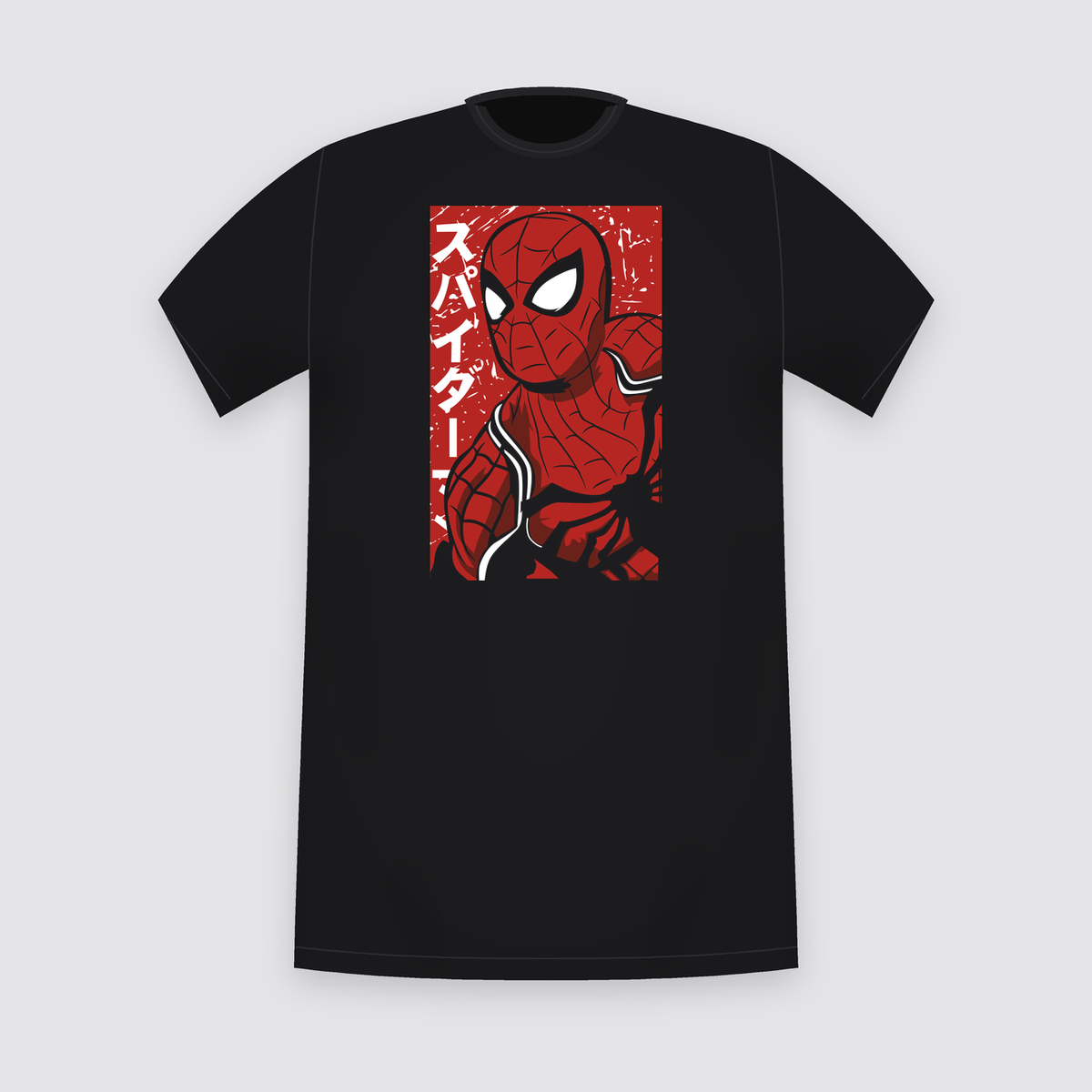 Marvel Spider-Man Japanese Katakana Black T-Shirt