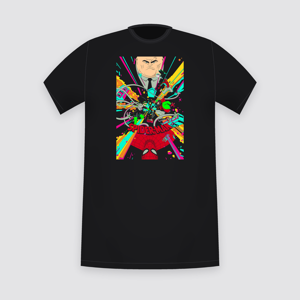 Marvel Spider-Man Kingpin Poster Black T-Shirt