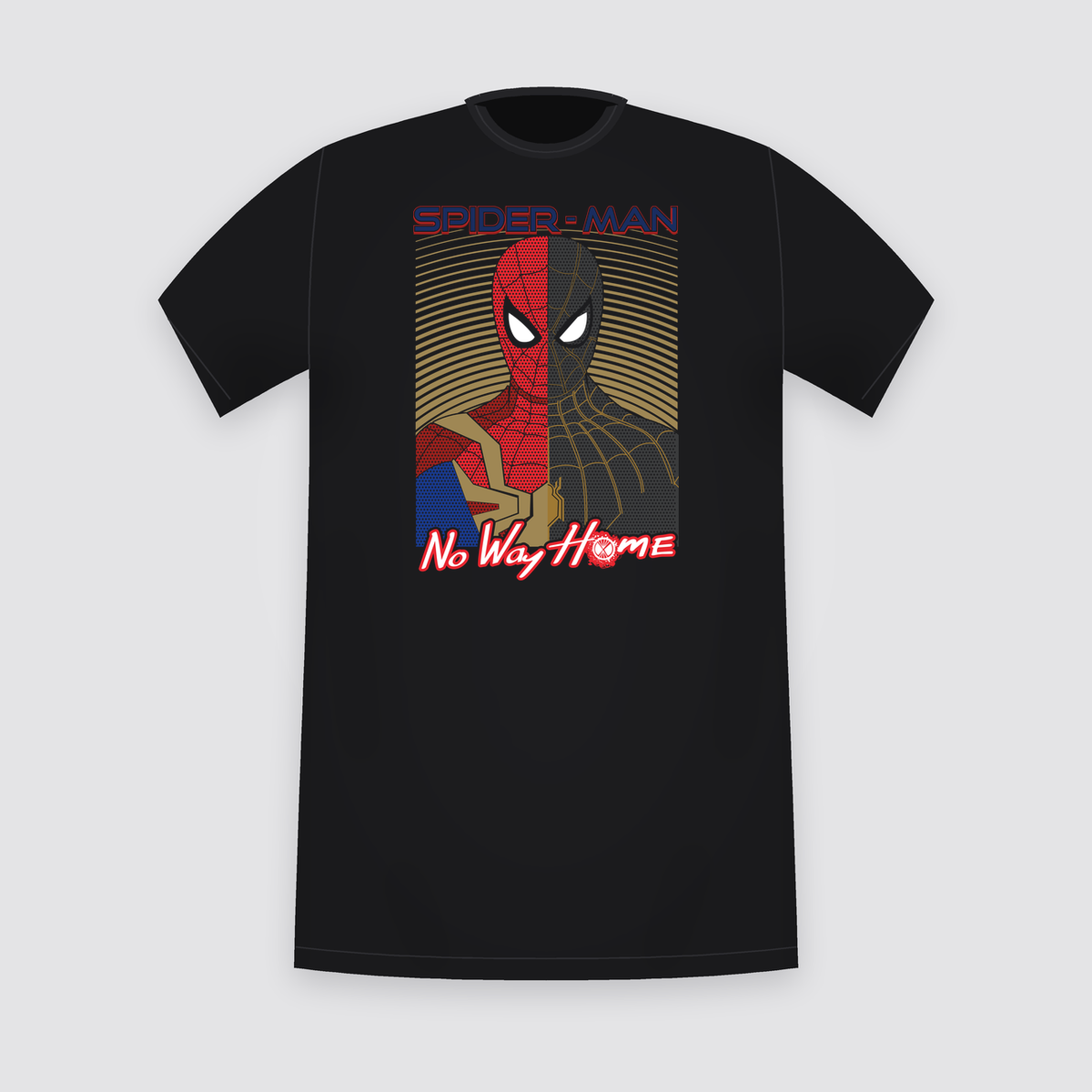 Marvel Spider-Man No Way Home Split Suit Black T-Shirt