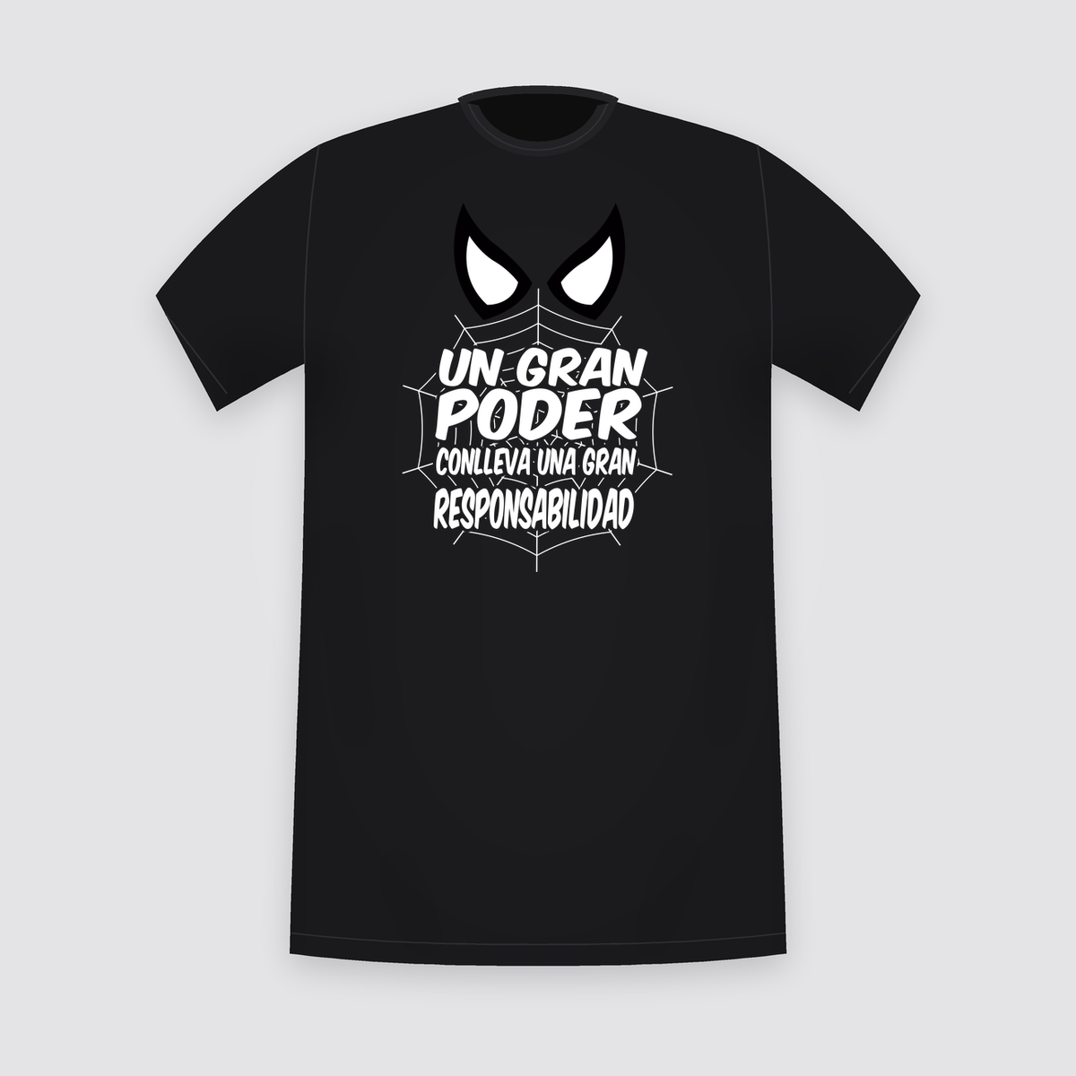 Marvel Spider-Man Un Gran Poder Black T-Shirt