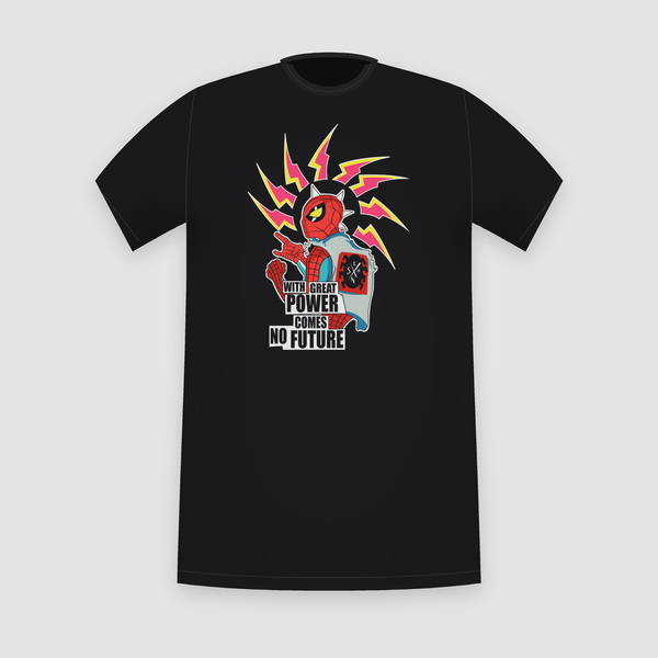 Marvel Spider-Punk No Future Black T-Shirt