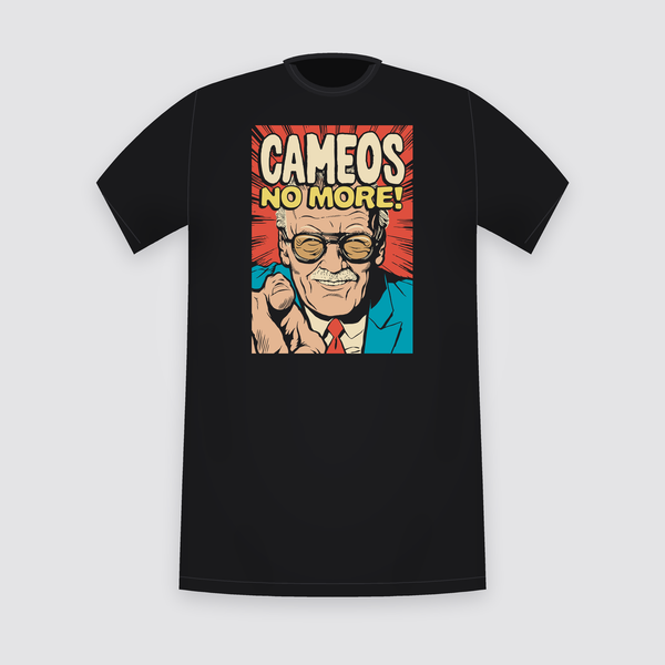 Marvel Stan Lee Cameos No More Black T-Shirt