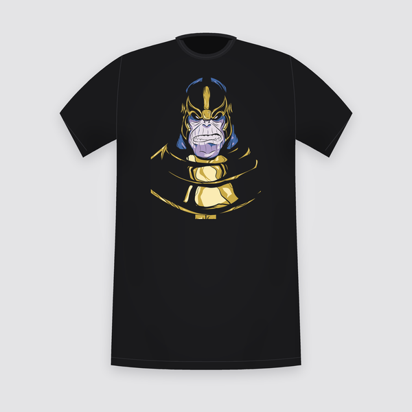 Marvel Thanos Golden Helmet Black T-Shirt