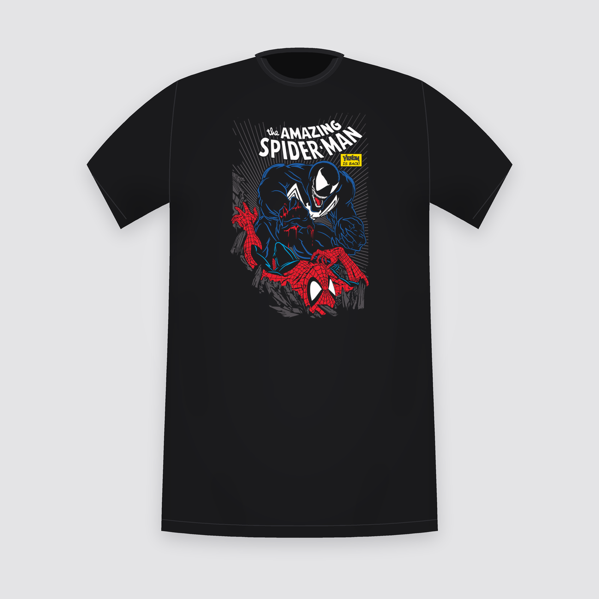 Marvel The Amazing Spider-Man Venom Comic Cover Black T-Shirt