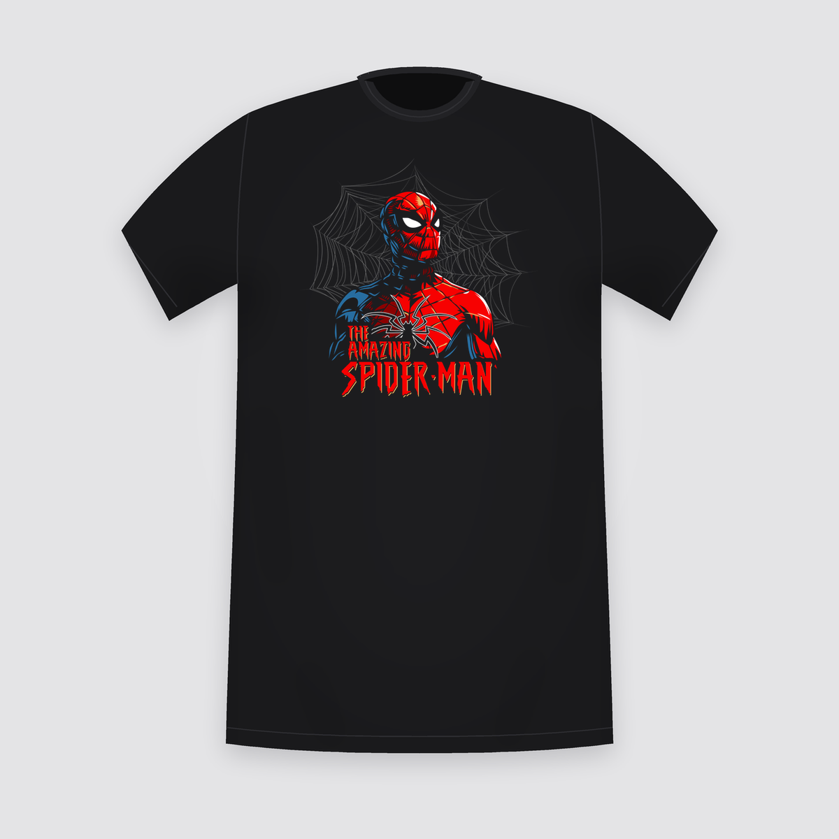 Marvel The Amazing Spider-Man Web Bust Black T-Shirt