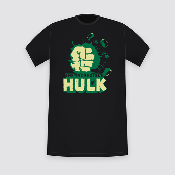 Marvel The Incredible Hulk Fist Black T-Shirt
