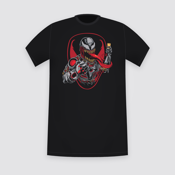 Marvel Venom Armoured Mash-Up Black T-Shirt