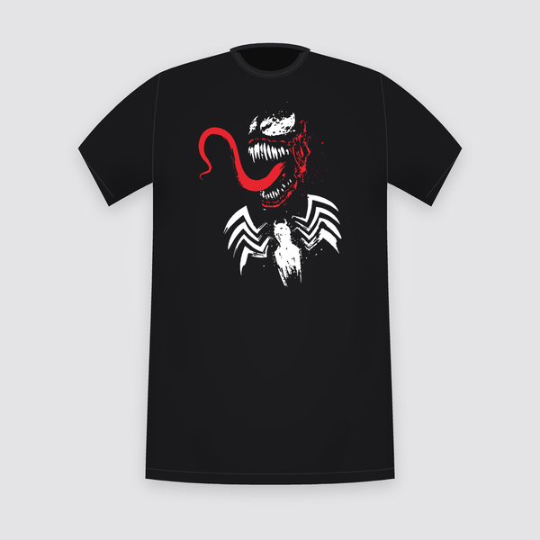 Marvel Venom Brushstroke Emblem Black T-Shirt