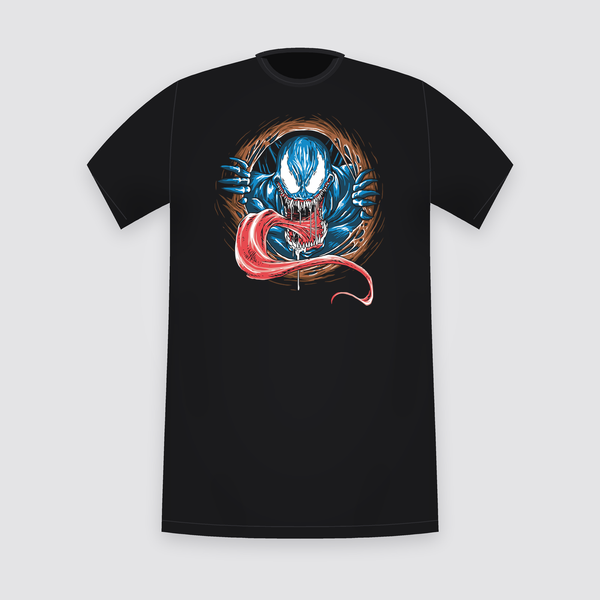 Marvel Venom Bursting Through Black T-Shirt
