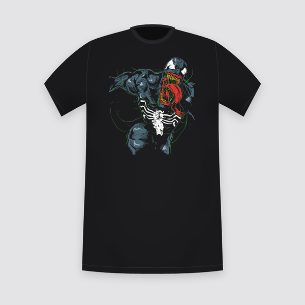 Marvel Venom Crouching Attack Black T-Shirt