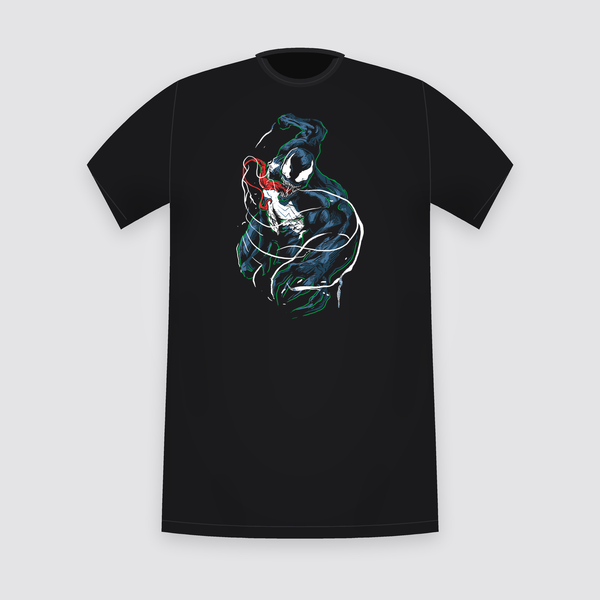 Marvel Venom Full Body Swirl Black T-Shirt