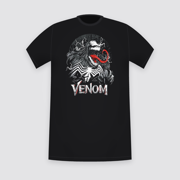 Marvel Venom Logo Portrait Black T-Shirt