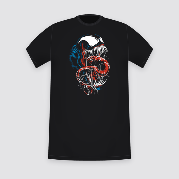 Marvel Venom Swirling Tongue Black T-Shirt