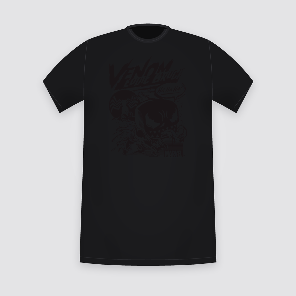 Marvel Venom Tonal Grey Graphic Black T-Shirt