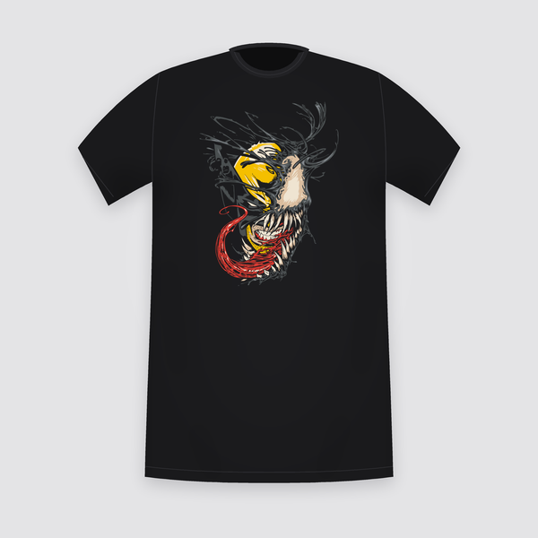 Marvel Venom Wolverine Mash-Up Black T-Shirt